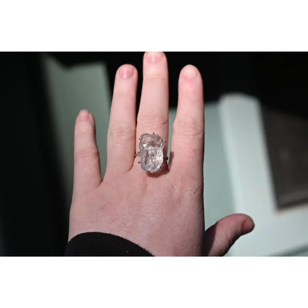 23x16x11mm or 24 carat Raw Lake County Diamond Ring